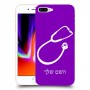 רופא סטטוסקופ כיסוי מגן קשיח בעיצוב אישי עם השם שלך ל Apple iPhone 8 Plus יחידה אחת סקרין מובייל