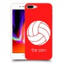 כדורעף - כדור כיסוי מגן קשיח בעיצוב אישי עם השם שלך ל Apple iPhone 8 Plus יחידה אחת סקרין מובייל