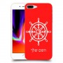הגה - קפטן - ים כיסוי מגן קשיח בעיצוב אישי עם השם שלך ל Apple iPhone 8 Plus יחידה אחת סקרין מובייל