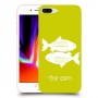דגים כיסוי מגן קשיח בעיצוב אישי עם השם שלך ל Apple iPhone 8 Plus יחידה אחת סקרין מובייל