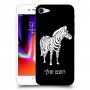 זברה כיסוי מגן קשיח בעיצוב אישי עם השם שלך ל Apple iPhone 8 יחידה אחת סקרין מובייל