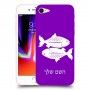 דגים כיסוי מגן קשיח בעיצוב אישי עם השם שלך ל Apple iPhone 8 יחידה אחת סקרין מובייל