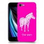 זברה כיסוי מגן קשיח בעיצוב אישי עם השם שלך ל Apple iPhone SE (2020) יחידה אחת סקרין מובייל