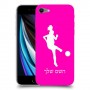 כדורגל - אישה כיסוי מגן קשיח בעיצוב אישי עם השם שלך ל Apple iPhone SE (2020) יחידה אחת סקרין מובייל
