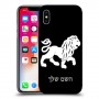 אריה כיסוי מגן קשיח בעיצוב אישי עם השם שלך ל Apple iPhone X יחידה אחת סקרין מובייל