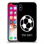 כדורגל - כדור כיסוי מגן קשיח בעיצוב אישי עם השם שלך ל Apple iPhone X יחידה אחת סקרין מובייל
