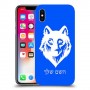 זאב כיסוי מגן קשיח בעיצוב אישי עם השם שלך ל Apple iPhone X יחידה אחת סקרין מובייל
