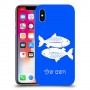 דגים כיסוי מגן קשיח בעיצוב אישי עם השם שלך ל Apple iPhone X יחידה אחת סקרין מובייל