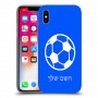 כדורגל - כדור כיסוי מגן קשיח בעיצוב אישי עם השם שלך ל Apple iPhone X יחידה אחת סקרין מובייל