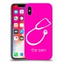 רופא סטטוסקופ כיסוי מגן קשיח בעיצוב אישי עם השם שלך ל Apple iPhone X יחידה אחת סקרין מובייל