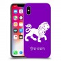 אריה כיסוי מגן קשיח בעיצוב אישי עם השם שלך ל Apple iPhone X יחידה אחת סקרין מובייל