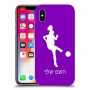 כדורגל - אישה כיסוי מגן קשיח בעיצוב אישי עם השם שלך ל Apple iPhone X יחידה אחת סקרין מובייל
