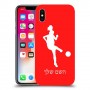 כדורגל - אישה כיסוי מגן קשיח בעיצוב אישי עם השם שלך ל Apple iPhone X יחידה אחת סקרין מובייל