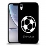 כדורגל - כדור כיסוי מגן קשיח בעיצוב אישי עם השם שלך ל Apple iPhone XR יחידה אחת סקרין מובייל