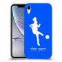 כדורגל - אישה כיסוי מגן קשיח בעיצוב אישי עם השם שלך ל Apple iPhone XR יחידה אחת סקרין מובייל
