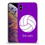 כדורעף - כדור כיסוי מגן קשיח בעיצוב אישי עם השם שלך ל Apple iPhone XS Max יחידה אחת סקרין מובייל