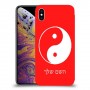 סמל יינג יאנג - סין כיסוי מגן קשיח בעיצוב אישי עם השם שלך ל Apple iPhone XS Max יחידה אחת סקרין מובייל