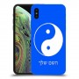 סמל יינג יאנג - סין כיסוי מגן קשיח בעיצוב אישי עם השם שלך ל Apple iPhone XS יחידה אחת סקרין מובייל