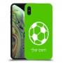 כדורגל - כדור כיסוי מגן קשיח בעיצוב אישי עם השם שלך ל Apple iPhone XS יחידה אחת סקרין מובייל