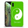 סמל יינג יאנג - סין כיסוי מגן קשיח בעיצוב אישי עם השם שלך ל Apple iPhone XS יחידה אחת סקרין מובייל