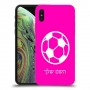 כדורגל - כדור כיסוי מגן קשיח בעיצוב אישי עם השם שלך ל Apple iPhone XS יחידה אחת סקרין מובייל