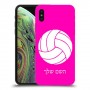 כדורעף - כדור כיסוי מגן קשיח בעיצוב אישי עם השם שלך ל Apple iPhone XS יחידה אחת סקרין מובייל