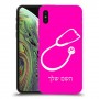 רופא סטטוסקופ כיסוי מגן קשיח בעיצוב אישי עם השם שלך ל Apple iPhone XS יחידה אחת סקרין מובייל