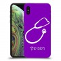 רופא סטטוסקופ כיסוי מגן קשיח בעיצוב אישי עם השם שלך ל Apple iPhone XS יחידה אחת סקרין מובייל