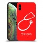 רופא סטטוסקופ כיסוי מגן קשיח בעיצוב אישי עם השם שלך ל Apple iPhone XS יחידה אחת סקרין מובייל