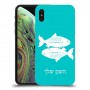 דגים כיסוי מגן קשיח בעיצוב אישי עם השם שלך ל Apple iPhone XS יחידה אחת סקרין מובייל