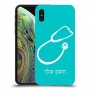 רופא סטטוסקופ כיסוי מגן קשיח בעיצוב אישי עם השם שלך ל Apple iPhone XS יחידה אחת סקרין מובייל