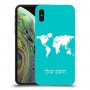 מפת העולם כיסוי מגן קשיח בעיצוב אישי עם השם שלך ל Apple iPhone XS יחידה אחת סקרין מובייל