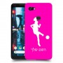 כדורגל - אישה כיסוי מגן קשיח בעיצוב אישי עם השם שלך ל Google Pixel 2 XL יחידה אחת סקרין מובייל