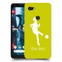 כדורגל - אישה כיסוי מגן קשיח בעיצוב אישי עם השם שלך ל Google Pixel 2 XL יחידה אחת סקרין מובייל