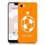 כדורגל - כדור כיסוי מגן קשיח בעיצוב אישי עם השם שלך ל Google Pixel 3 XL יחידה אחת סקרין מובייל
