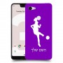 כדורגל - אישה כיסוי מגן קשיח בעיצוב אישי עם השם שלך ל Google Pixel 3 XL יחידה אחת סקרין מובייל