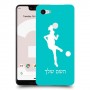 כדורגל - אישה כיסוי מגן קשיח בעיצוב אישי עם השם שלך ל Google Pixel 3 XL יחידה אחת סקרין מובייל