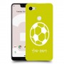 כדורגל - כדור כיסוי מגן קשיח בעיצוב אישי עם השם שלך ל Google Pixel 3 XL יחידה אחת סקרין מובייל