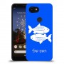 דגים כיסוי מגן קשיח בעיצוב אישי עם השם שלך ל Google Pixel 3a XL יחידה אחת סקרין מובייל