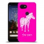 זברה כיסוי מגן קשיח בעיצוב אישי עם השם שלך ל Google Pixel 3a XL יחידה אחת סקרין מובייל