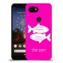 דגים כיסוי מגן קשיח בעיצוב אישי עם השם שלך ל Google Pixel 3a XL יחידה אחת סקרין מובייל