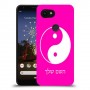 סמל יינג יאנג - סין כיסוי מגן קשיח בעיצוב אישי עם השם שלך ל Google Pixel 3a XL יחידה אחת סקרין מובייל