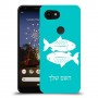דגים כיסוי מגן קשיח בעיצוב אישי עם השם שלך ל Google Pixel 3a XL יחידה אחת סקרין מובייל