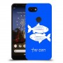 דגים כיסוי מגן קשיח בעיצוב אישי עם השם שלך ל Google Pixel 3a יחידה אחת סקרין מובייל