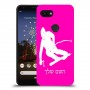 סקִי כיסוי מגן קשיח בעיצוב אישי עם השם שלך ל Google Pixel 3a יחידה אחת סקרין מובייל