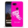 אופנוע שלג כיסוי מגן קשיח בעיצוב אישי עם השם שלך ל Google Pixel 3a יחידה אחת סקרין מובייל