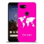 מפת העולם כיסוי מגן קשיח בעיצוב אישי עם השם שלך ל Google Pixel 3a יחידה אחת סקרין מובייל