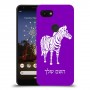 זברה כיסוי מגן קשיח בעיצוב אישי עם השם שלך ל Google Pixel 3a יחידה אחת סקרין מובייל