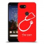 רופא סטטוסקופ כיסוי מגן קשיח בעיצוב אישי עם השם שלך ל Google Pixel 3a יחידה אחת סקרין מובייל