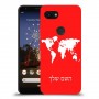 מפת העולם כיסוי מגן קשיח בעיצוב אישי עם השם שלך ל Google Pixel 3a יחידה אחת סקרין מובייל